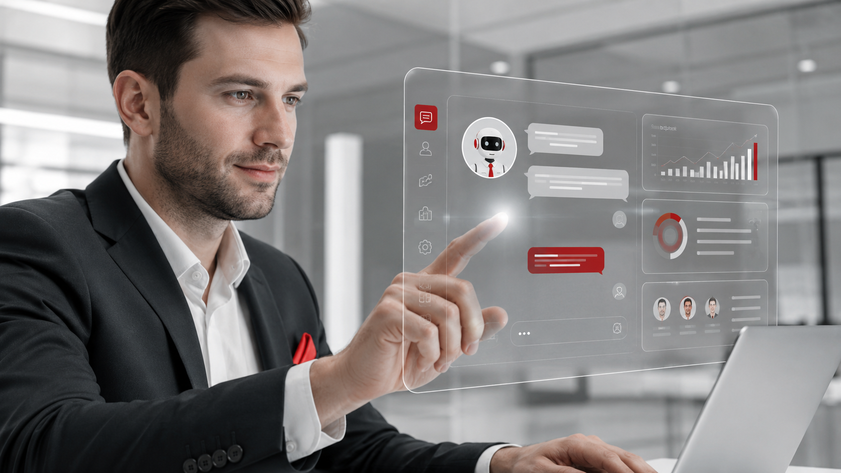 Human and AI conversation interface