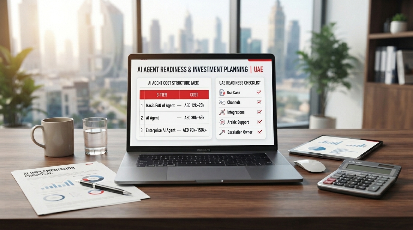 AI agent cost and readiness planning dashboard for UAE business implementation