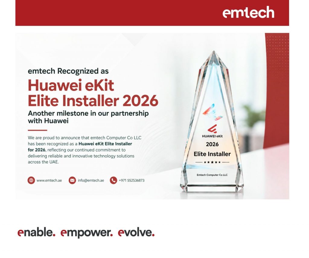 emtech Recognized as Huawei eKit Elite Installer 2026